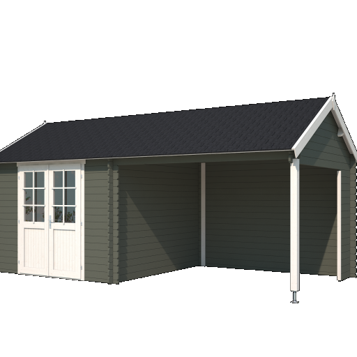 Tuinhuis Fraya 570x275 cm Greengrey-Wit van Noord-Europees Vuren