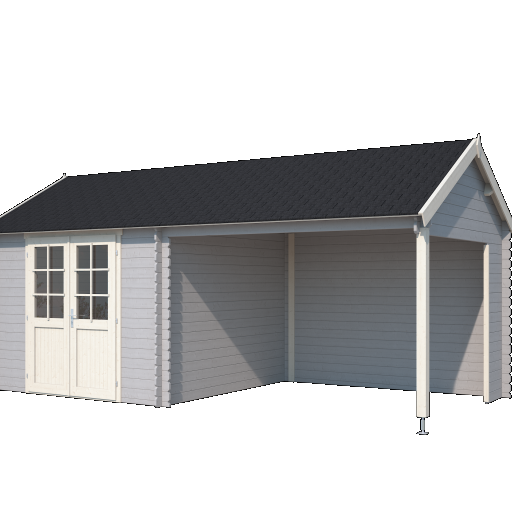 Tuinhuis Fraya 570x275 cm Platinumgrey-Wit van Noord-Europees Vuren