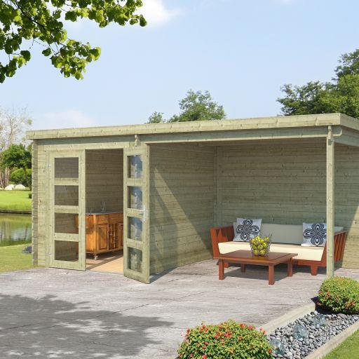 Tuinhuis Helena 472x230 cm Olijfgroen Geïmpregneerd van Noord-Europees Vuren