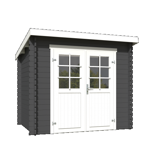 Tuinhuis Indi 230x175 cm Carbongrey-Wit van Noord-Europees Vuren