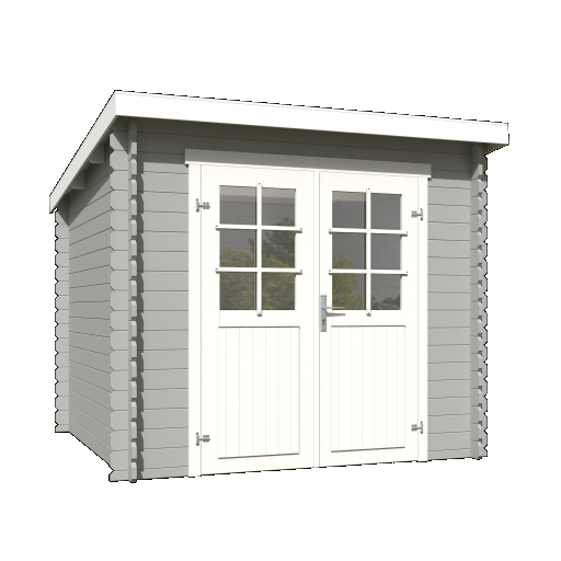 Tuinhuis Indi 230x230 cm Platinumgrey-Wit van Noord-Europees Vuren