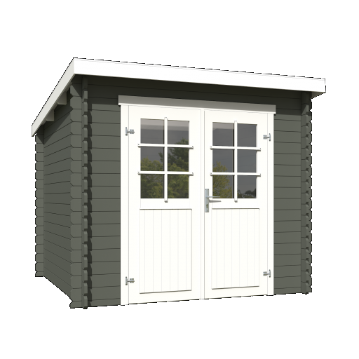 Tuinhuis Indi 230x230 cm Greengrey-Wit van Noord-Europees Vuren