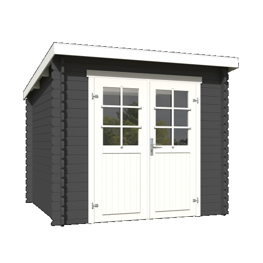 Tuinhuis Indi 230x230 cm Carbongrey-Wit van Noord-Europees Vuren