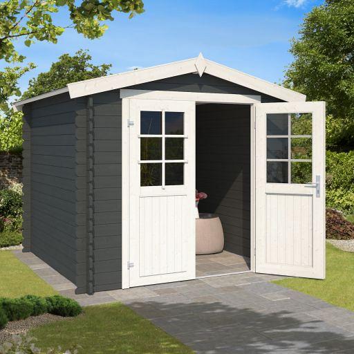 Tuinhuis Ingo 230x230 cm Carbongrey-Wit van Noord-Europees Vuren