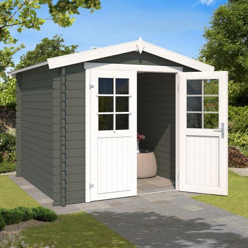 Tuinhuis Ingo 230x230 cm Greengrey-Wit van Noord-Europees Vuren