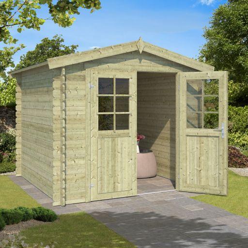 Tuinhuis Ingo 230x230 cm Olijfgroen Geïmpregneerd van Noord-Europees Vuren