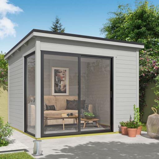 Tuinhuis Julia 295x295 cm Platinumgrey van Noord-Europees Vuren