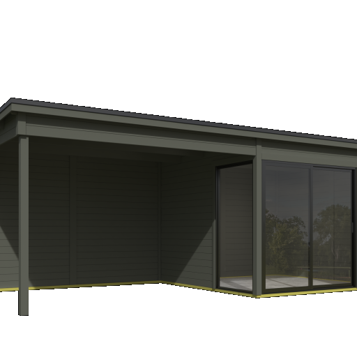 Tuinhuis Julia 655x295 cm met Overkapping Greengrey van Noord-Europees Vuren