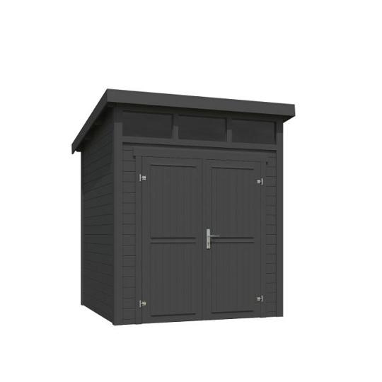 Tuinhuis Kibo 1 200x200 cm Carbongrey van Noord-Europees Vuren