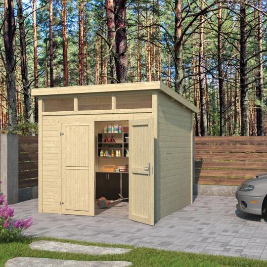 Tuinhuis Kibo 3 250x250 cm Onbehandeld van Noord-Europees Vuren