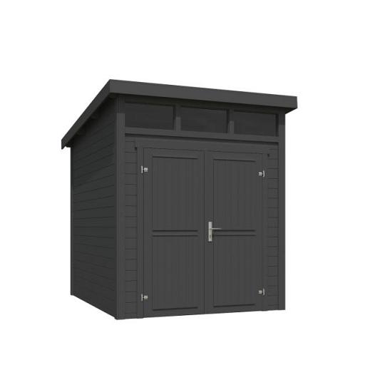 Tuinhuis Kibo 2 200x250 cm Carbongrey van Noord-Europees Vuren