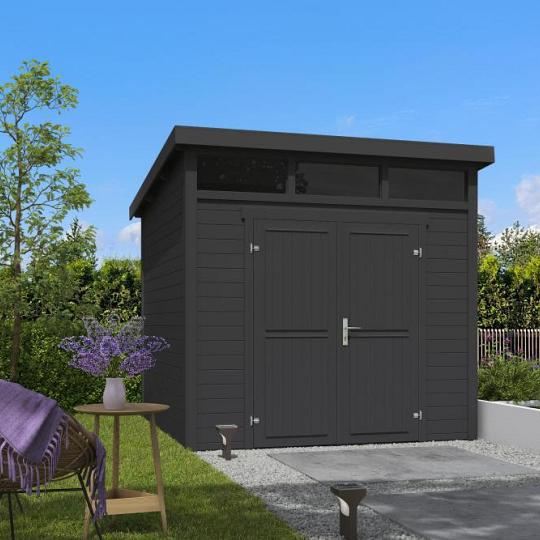 Tuinhuis Kibo 3 250x250 cm Carbongrey van Noord-Europees Vuren