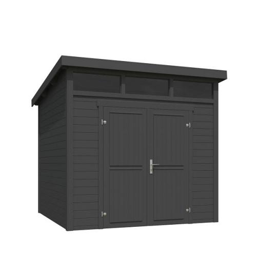 Tuinhuis Kibo 3 250x250 cm Carbongrey van Noord-Europees Vuren