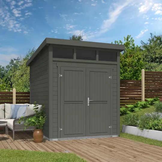 Tuinhuis Kibo 2 200x250 cm Greengrey van Noord-Europees Vuren