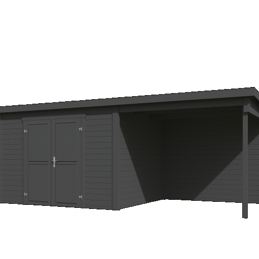 Tuinhuis Kjeld 550x250 cm carbongrey noordeuropees vuren