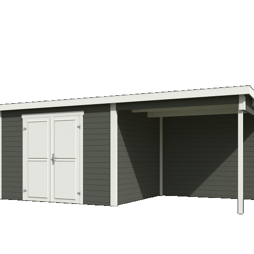 Tuinhuis Kjeld 550x250 cm Greengrey-wit noordeuropees vuren