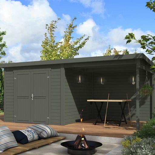 Tuinhuis Lars 500x250 cm Greengrey noordeuropees vuren