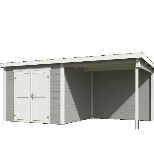 Tuinhuis Lars 500x250 cm Platinumgrey-wit noordeuropees vuren