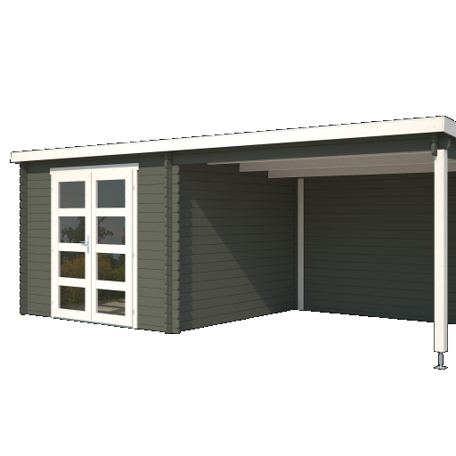 Tuinhuis Manuel 600x275 cm Greengrey-Wit noordeuropees vuren