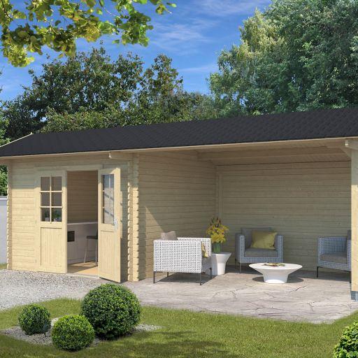 Tuinhuis Maribel 680x300 cm onbehandeld noordeuropees vuren