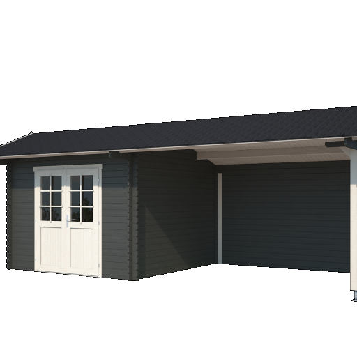 Tuinhuis Maribel 680x300 cm Carbongrey-Wit noordeuropees vuren