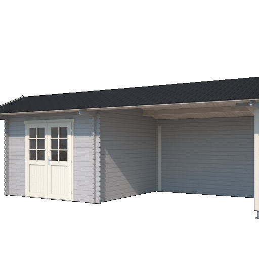 Tuinhuis Maribel 680x300 cm Platinumgrey-Wit noordeuropees vuren