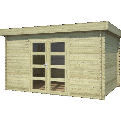 Tuinhuis Mikkel 380x275 cm Olijfgroen Geïmpregneerd noordeuropees vuren