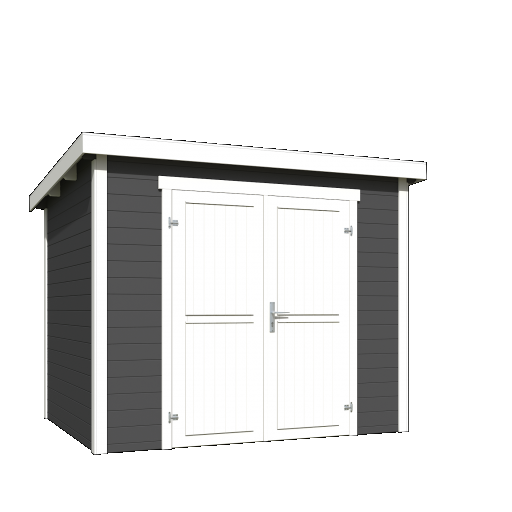 Tuinhuis Mila 250x200 cm Carbongrey-wit noordeuropees vuren