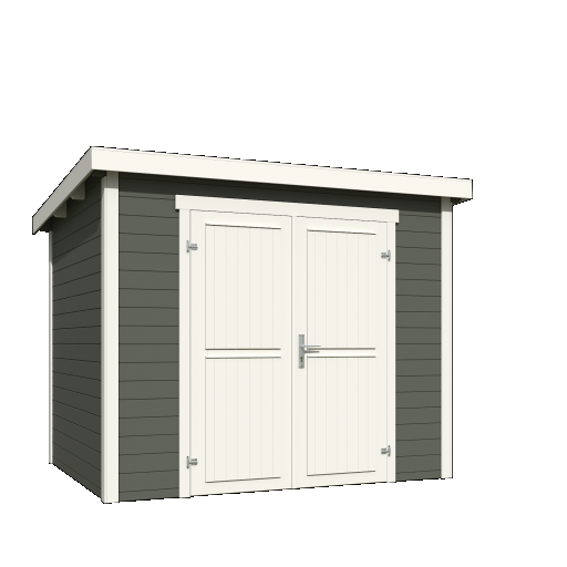 Tuinhuis Mila 250x200 cm Greengrey-wit noordeuropees vuren