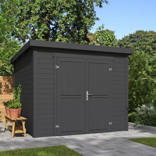 Tuinhuis Mila 250x250 cm Carbongrey noordeuropees vuren