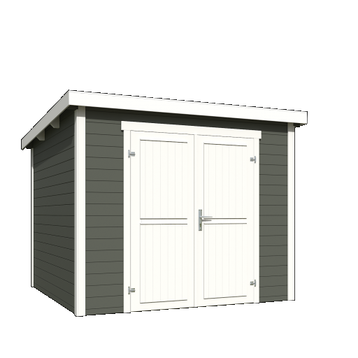 Tuinhuis Mila 250x250 cm Greengrey-wit noordeuropees vuren