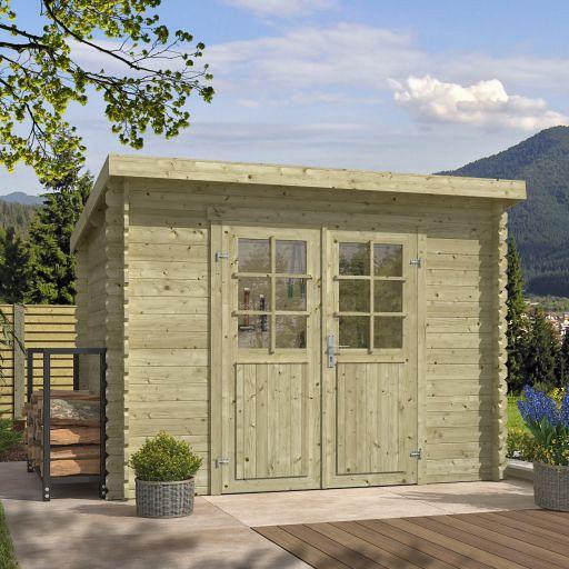 Tuinhuis Nadia 275x175 cm Olijfgroen Geïmpregneerd noordeuropees vuren