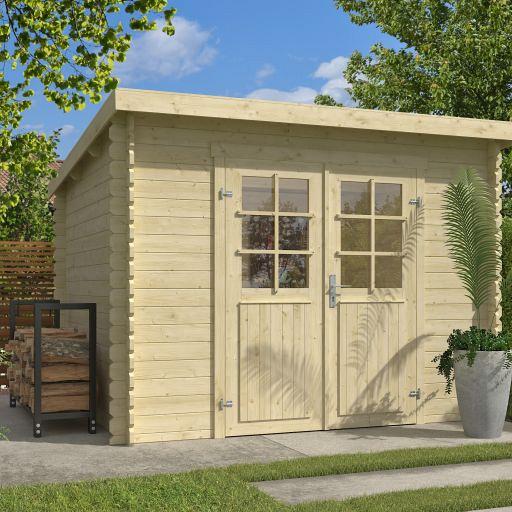 Tuinhuis Mila 275x230 cm onbehandeld noordeuropees vuren