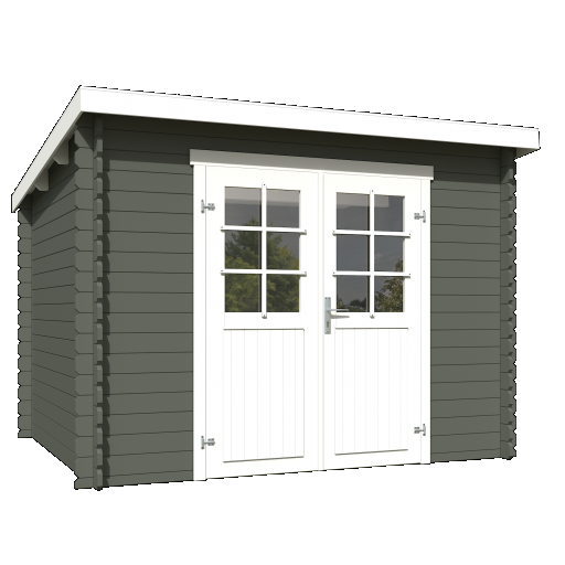 Tuinhuis Nadia 275x230 cm Greengrey-Wit noordeuropees vuren