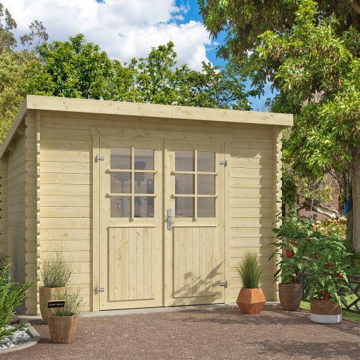 Tuinhuis Nadia 275x275 cm onbehandeld noordeuropees vuren