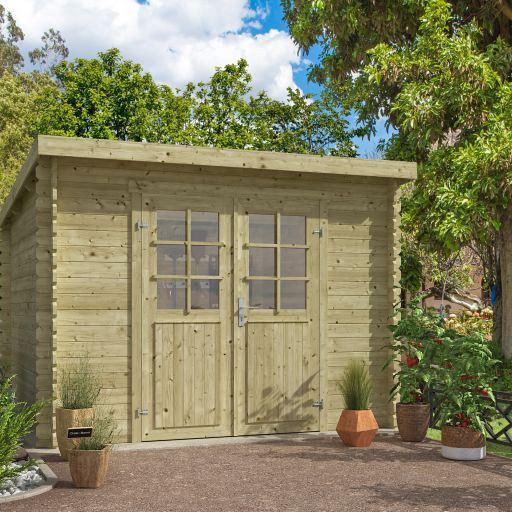 Tuinhuis Nadia 275x275 cm Olijfgroen Geïmpregneerd noordeuropees vuren