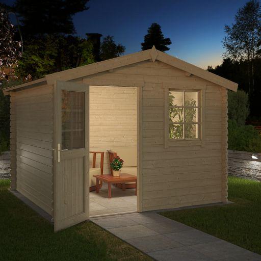 Tuinhuis Nina 275x275 cm onbehandeld noordeuropees vuren