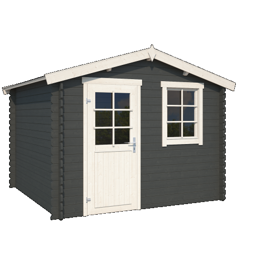 Tuinhuis Nina 275x275 cm Carbongrey-Wit noordeuropees vuren