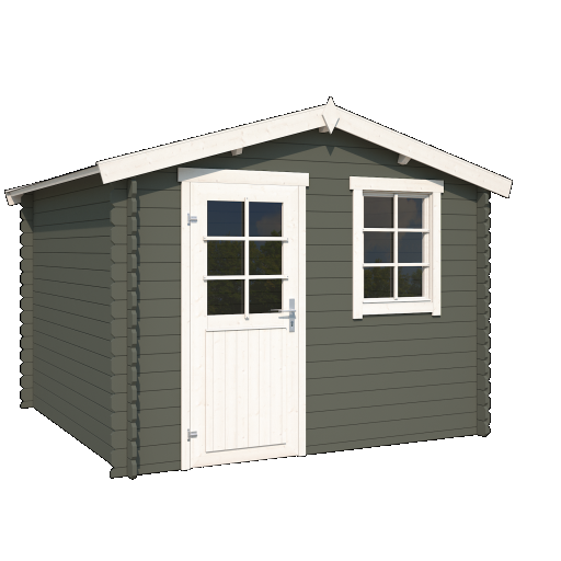 Tuinhuis Nina 275x275 cm Greengrey-Wit noordeuropees vuren