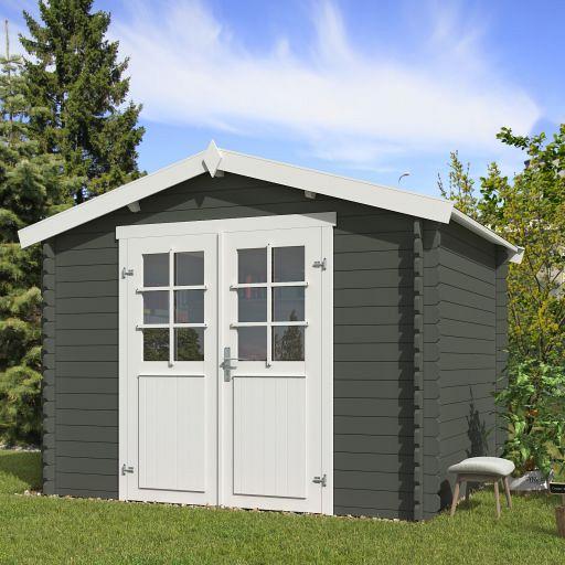 Tuinhuis Norah 275x230 cm Greengrey-Wit noordeuropees vuren