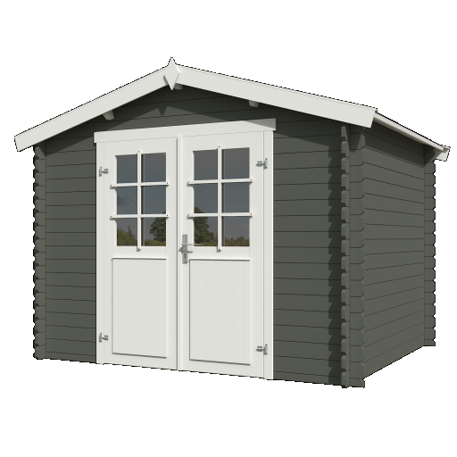 Tuinhuis Norah 275x230 cm Greengrey-Wit noordeuropees vuren