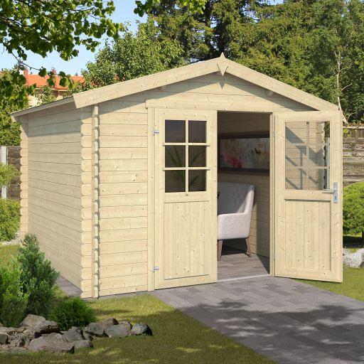 Tuinhuis Norah 275x275 cm onbehandeld noordeuropees vuren