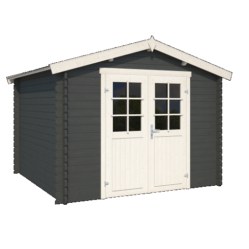 Tuinhuis Norah 275x275 cm Carbongrey-Wit noordeuropees vuren