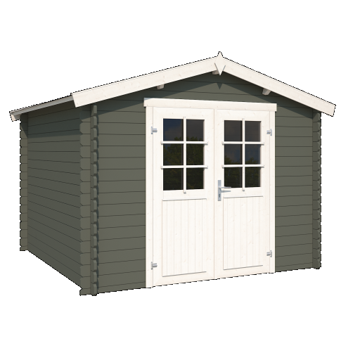 Tuinhuis Norah 275x275 cm Greengrey-Wit noordeuropees vuren