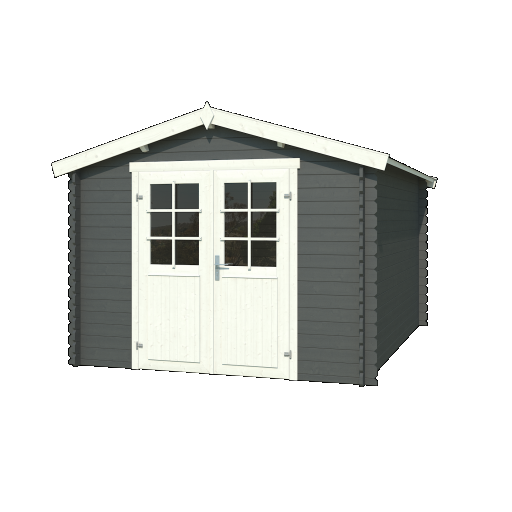 Tuinhuis Norah 275x380 cm Carbongrey-Wit noordeuropees vuren