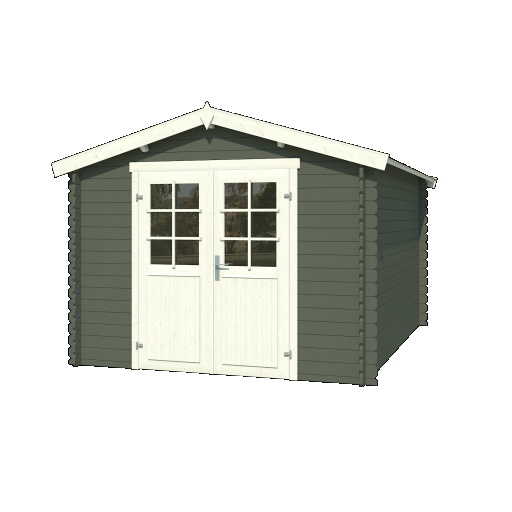 Tuinhuis Norah 275x380 cm Greengrey-Wit noordeuropees vuren