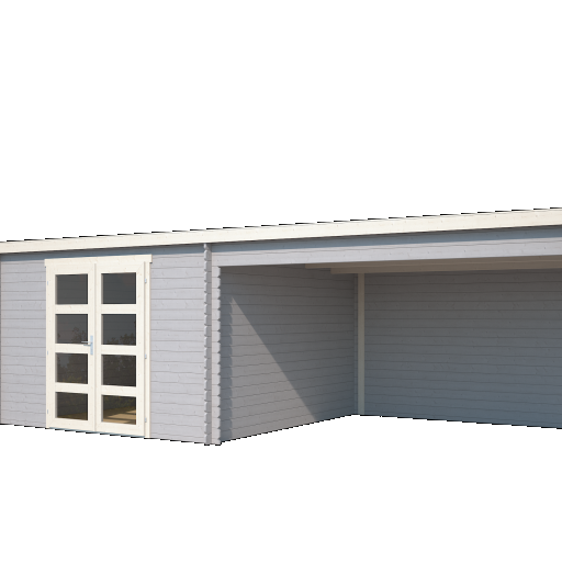 Tuinhuis Olenka 710x330 cm Platinumgrey-Wit noordeuropees vuren