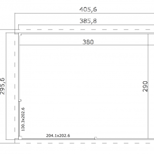 Tuinhuis Olivia 385x295 cm Carbongrey noordeuropees vuren