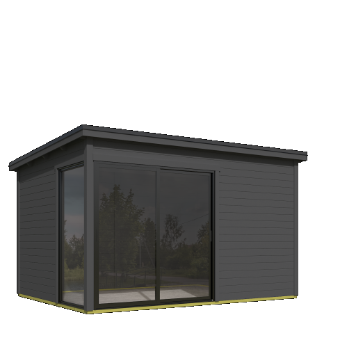 Tuinhuis Olivia 385x295 cm Carbongrey noordeuropees vuren