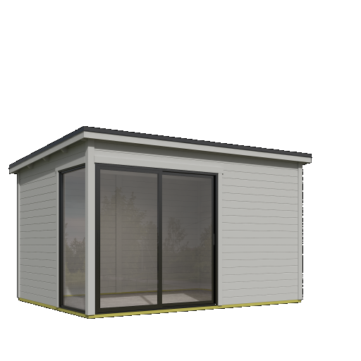 Tuinhuis Olivia 385x295 cm Platinumgrey noordeuropees vuren